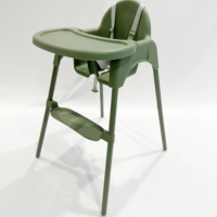 Chaise haute bébé Frosted LHB-025M avec deux réglages de hauteur et harnais à 5 points, chaise de repas pour bébé