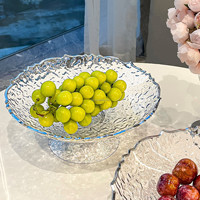 Bol de fruits à texture martelée en plastique pour plateau de fruits transparent pour décor de cuisine et décoration intérieure