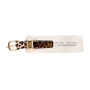 Cinturón de Piel con Estampado de Leopardo de 2.5 cm, Accesorio de Moda de Estilo Simple - Product Image 1