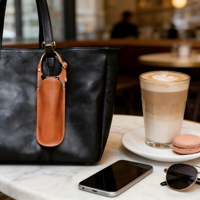 Étui à lunettes vintage en cuir avec boucle de fixation pour sac, étui portable pour lunettes de soleil, idéal pour sac fourre-tout, sac à dos, trajets quotidiens et voyages
