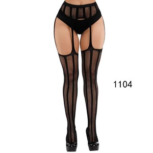 Lingerie sexy pour femmes, bas longs opaques, porte-jarretelles, collants élastiques transparents patchwork, livraison directe - Product Image 6
