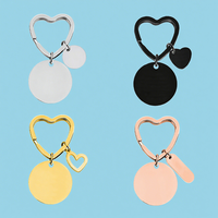 Porte-clés rond vintage personnalisable Ywyougang avec breloque en acier inoxydable, cadeau personnalisé
