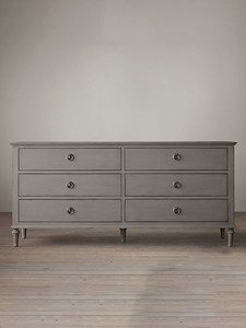 <span class=keywords><strong>Commode</strong></span> sur mesure Louis XVI en bois massif avec pieds cannelés, 6 tiroirs, en <span class=keywords><strong>noyer</strong></span> et chêne, pour chambre à coucher ou meuble TV - Product Image 3