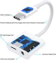 USB-C-Adapter kabel Aux-Audio konverter 3,5-mm-Aux-Buchsenadapterkabel