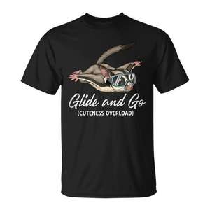 Camiseta Glide And Go Sugar Glider con diseño Cuteness Overload, talla unisex para adultos - Product Image 1