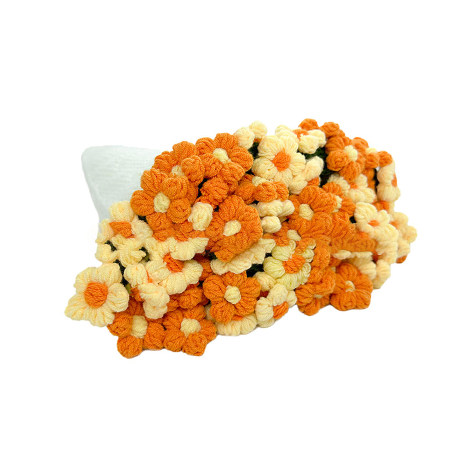 Fleur feuilletée jaune + orange