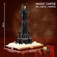MJI MOC Block 969 piezas pequeñas partículas Castillo mágico construir bloque educativo plástico ensamblado rompecabezas juego de bloques de construcción juguete 13018