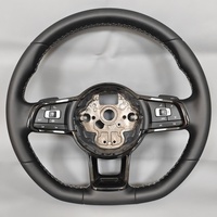 Volante Deportivo de Cuero Negro Personalizado para VW Polo Golf 6 GTD Jetta Tiguan Passat GTS R GTD MK7
