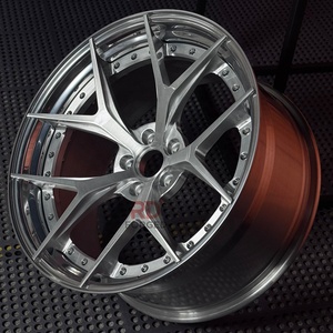 Cerchio in Lega Forgiato Personalizzato a 2 Pezzi, Concavo Profondo, 5*120/114.3, 18-22 Pollici, Spazzolato, per Auto Passeggeri Mercedes Benz BMW Porsche Audi - Product Image 2