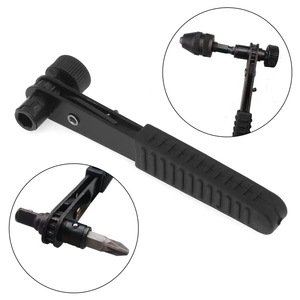 Mini Ratchet Wrench 6.35mm Screwdriver Bit Metric Alloy Steel With Serrated Jaw For Diy Use - Product Image 1