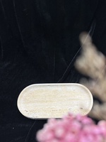 Plateau décoratif artisanal en marbre beige de luxe, prix d'usine, logo personnalisé STONEKOCC, taille sur mesure