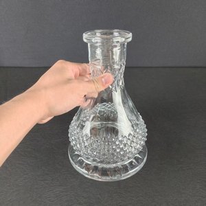 Base en verre pour chicha, accessoires de narguilé, 22 cm, motif transparent, vente en gros d'usine - Product Image 3