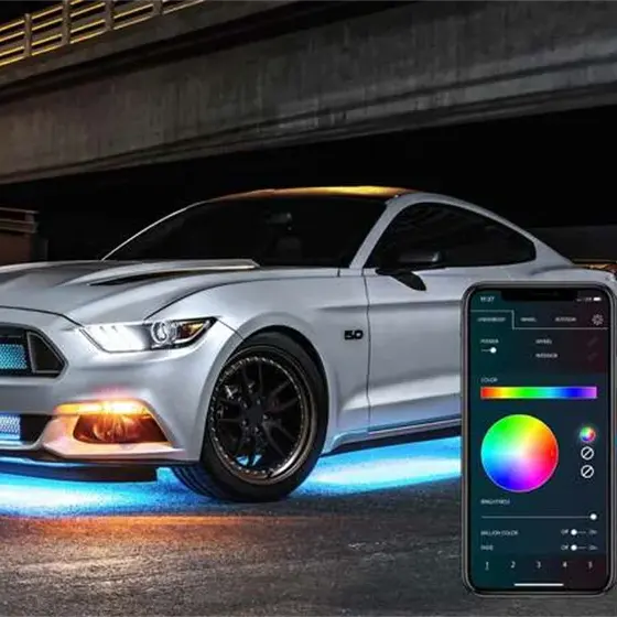 High quality LED Car Underglow Light RGB Dream Color Chasing Strip Light Kit 6 PCS Waterproof Exterior Car Light