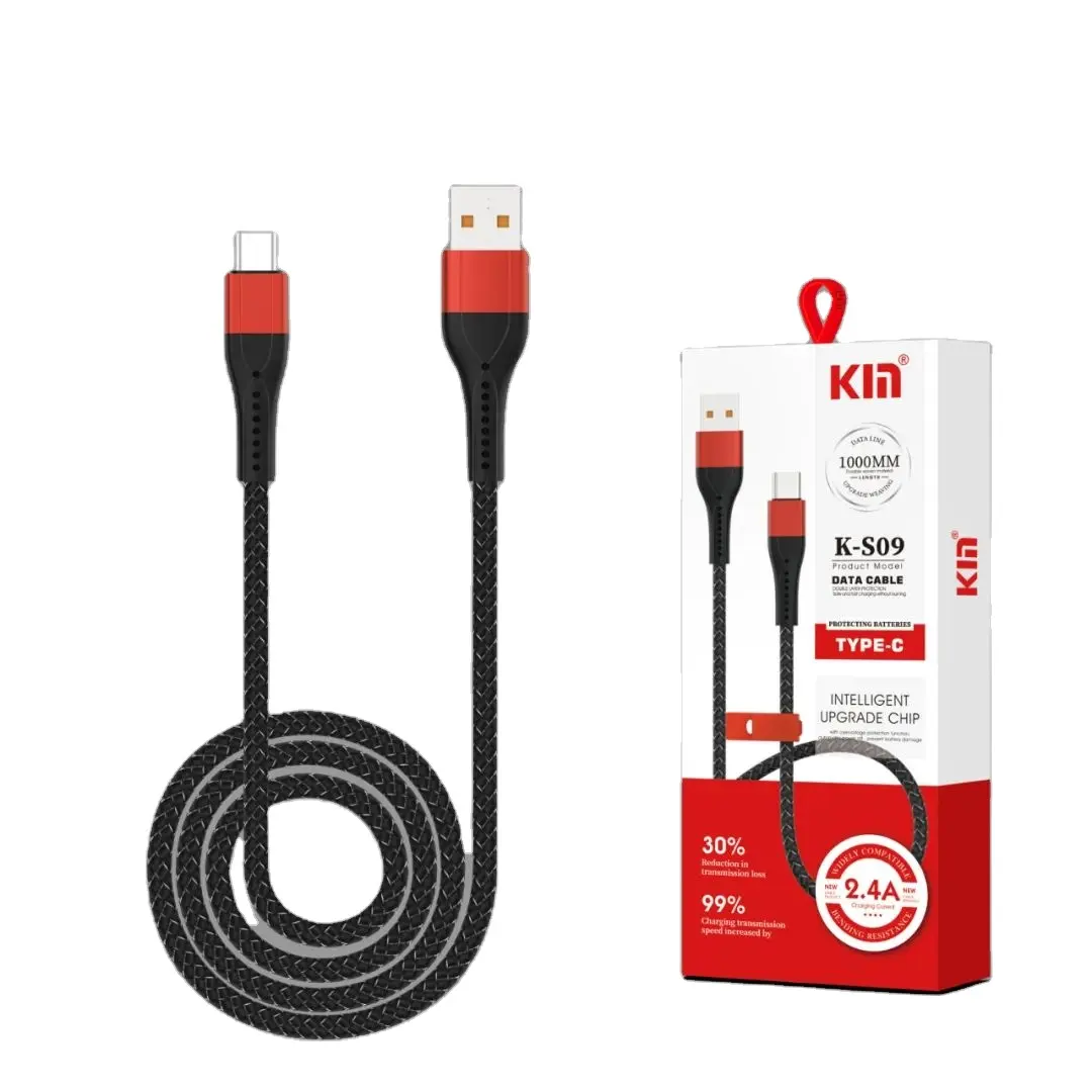 KM pabrik Cina TYPE-C ponsel USB kabel data nilon komputer universal kabel pengisian TC dibuat dari logam berkualitas tinggi