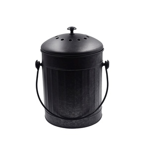 <span class=keywords><strong>Poubelle</strong></span> de cuisine, bac à compost pour les résidus de légumes, bac à compost pour les <span class=keywords><strong>déchets</strong></span> de cuisine en fer noir rétro - Product Image 6