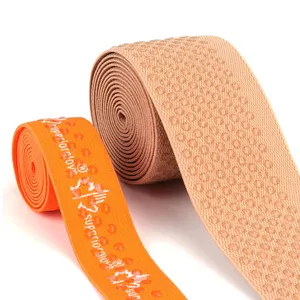 Gacent Factory Hot Selling Silicone Coated Non-slip Jacquard Elastic Webbing For Underwear Accessories & Shoulder Tape