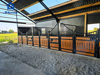 Kit de portes de stalles d'écurie pour chevaux en bambou tressé préfabriqué, facile à installer et portable