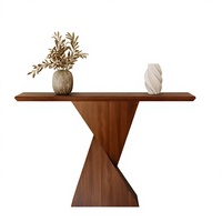 Table console d'entrée moderne en bois massif, style italien, luxe léger, super étroite, en pin noir, meubles de salon