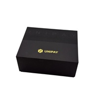 Boîte cadeau de luxe personnalisée en carton rigide noir avec couvercle et base pour vêtements, chaussures, perruques, emballage en papier