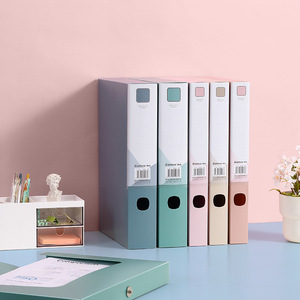 Caja Archivadora Comix A4 35mm 55mm, Organizador de Documentos Reforzado de PVC, Tipo Rectangular Vertical, Azul, Verde, Rosa, Morado, Beige - Product Image 5