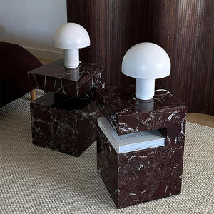 Mesa Auxiliar de Mármol Natural, Diseño de Muebles con Pedestal de Piedra de Mármol, Decoración del Hogar, Disponible en Varios Colores - Product Image 2