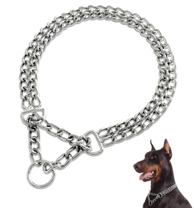 سلسلة مثلث من الفولاذ المقاوم للصدأ للحيوانات الأليفة ، طوق كلب مارتينجيل مع سلسلة - Product Image 3