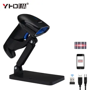 Lector de escáner de código de barras de mano de marca YHDAA para escáneres USB de código de barras Pos QR