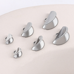 Tùy Chỉnh Thép Không Gỉ Nửa Vòng <span class=keywords><strong>Rope</strong></span> Clip Uốn End Clasp Kết Nối Cho Da Vòng Cổ Vòng Đeo Tay Tự Làm Đồ Trang Sức Làm Nguồn Cung Cấp - Product Image 2