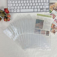 Pochette pour classeur à anneaux Mini A5/A6/A7 en PVC dépoli transparent, porte-cartes, pochette à monnaie étanche, classeur sans fermeture éclair pour feuilles mobiles