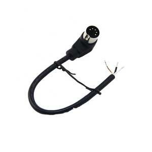 Prise mâle <span class=keywords><strong>MIDI</strong></span> personnalisée à <span class=keywords><strong>5</strong></span> <span class=keywords><strong>broches</strong></span> DIN à Angle de 90 degrés pour ouvrir le câble - Product Image 3