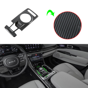 2 unids/set ABS caja de cambios de coche perilla Panel cubierta pegatinas embellecedoras <span class=keywords><strong>Interior</strong></span> para <span class=keywords><strong>KIA</strong></span> <span class=keywords><strong>Carnival</strong></span> 2020-2022 - Product Image 1