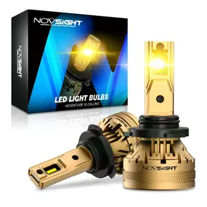 Novsight New hot sales A500-N37Y LED Headlight H1 H3 H4 H7 H11 H13 9004 9007 22000LM 120W 3000K Yellow light LED Headlight