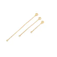 Yeni 3 adet Set altın kaplama takı zincir uzatma 925 ayar gümüş bilezik kolye genişletilmiş zincirleri