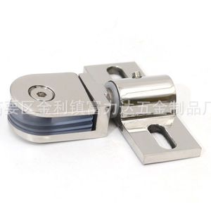 Bisagra pivotante ovalada de acero inoxidable F-622 con acabado espejo para puerta de ducha, puerta de vidrio, puerta de madera - Product Image 1