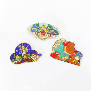 Exquisitos Insignias Personalizadas de Esmalte Suave Chapadas en Oro con Cierre de Mariposa para Souvenirs y Uso Promocional - Product Image 4