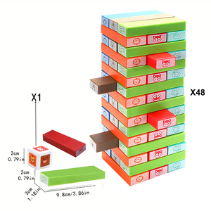 Đồ Chơi Giáo Dục Cầu Vồng Đa-Màu Nhựa Hình Chữ Nhật Cân Bằng Khối Montessori Xếp Chồng Khối Tháp Trò Chơi Cho Trẻ Em - Product Image 4