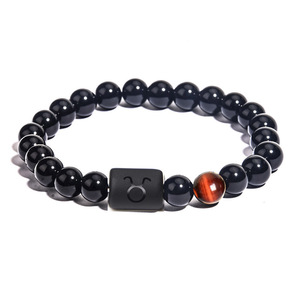 Nouveau bracelet classique élastique unisexe en alliage avec perles en œil de tigre et agate multicolores pour anniversaire - Product Image 5