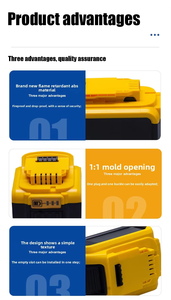 Pin thay thế dcb205 ban đầu cho các công cụ điện <span class=keywords><strong>DEWALT</strong></span>-Pin <span class=keywords><strong>lithium</strong></span> <span class=keywords><strong>ion</strong></span> cho máy khoan, cờ lê tác động, cưa, máy mài - Product Image 2