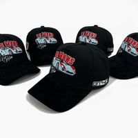 Casquettes de baseball en daim de haute qualité avec doublure en satin personnalisée, logo brodé 3D, vente en gros, mode