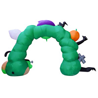 Décoration gonflable de sorcière géante imperméable personnalisée pour Halloween, en tissu Oxford, 485x70x330cm, pour pelouse extérieure, jardin, fête de fin d'année
