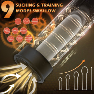 ALWUP elettrico 9 modalità allenamento maschile masturbazione giocattolo del sesso pompa del pene per l'ingrandimento e l'esercizio fisico medico ritardato - Product Image 5