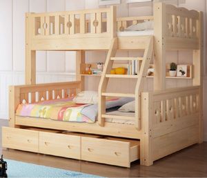 <span class=keywords><strong>Lit</strong></span> superposé en bois massif YQ JENMW pour adultes et enfants, <span class=keywords><strong>lit</strong></span> haut et <span class=keywords><strong>bas</strong></span> - Product Image 2