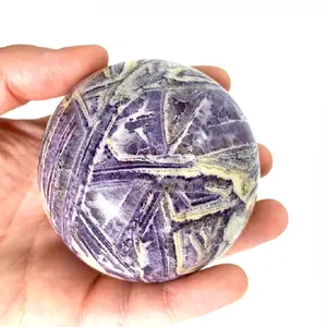 Wholesale Natural Feng Shui Gem Violet Jasper Sphere Crystals Healing Stones Folk Crafts For Spiritual