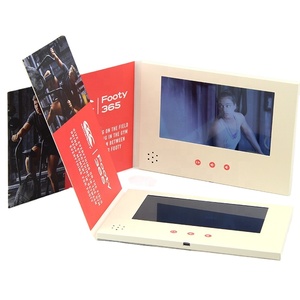 Sản phẩm tóc mới Giấy Thủ Công hiển thị màu giá thấp bán buôn kinh doanh LCD Hộp quà tặng quảng cáo video Brochure thẻ - Product Image 1