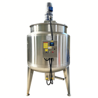 Cuve de mélange chauffante à double enveloppe de 100 litres en acier inoxydable avec agitateur pour shampoing et détergent, homogénéisateur