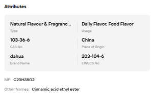 Ethyl Cinnamate 99%min Fragrance Grade CAS 103-36-6 Perfume Raw Material - Product Image 6