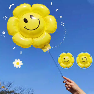 Nouveauté 2026, Meilleure vente : Ballon <span class=keywords><strong>en</strong></span> aluminium simple <span class=keywords><strong>en</strong></span> forme de marguerite, <span class=keywords><strong>tour</strong></span> de tournesols, pétales colorés à visage souriant, 16 pouces, pour fête d'anniversaire d'enfants - Product Image 5
