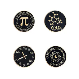 European and American popular round mysterious brooch pin clothing accessories small jewelry pins metal badges brooches