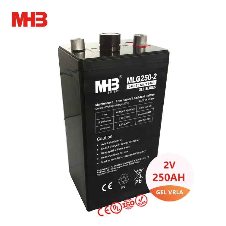 Mhb MLG250-2 Best Data Center Ups Truck Storage Agm Lead Acid Solar Power Gel Battery 2v 200ah 250ah Pack Price