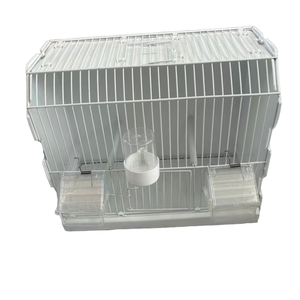 Vintage Modern tarzı Metal kuş kafesi dekoratif ekran kafesi Metal tel ve plastik tepsi ile gösteren kuşlar için - Product Image 4